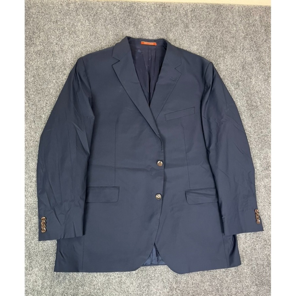 Cremieux Loro Piana T-Way Model Andrew Navy Blue Wool Blend‎ Two Button Size 48L